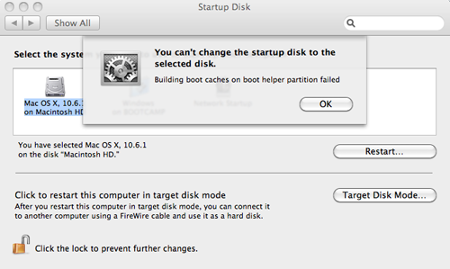 mac os x boot disk selection